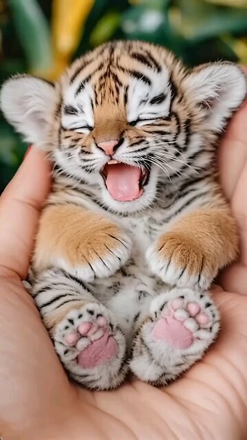 live wildlife sanctuary indians Tiny Tiger Cub Tries To Roar