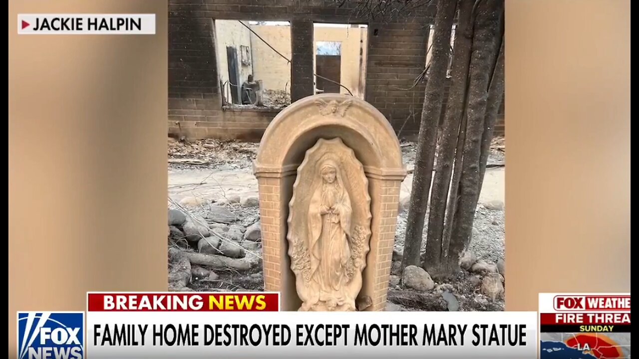 Statue of Mary Survives in "Perfect Condition" From California Wildfires