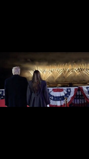 President-elect Trump & Melania Watch A Pre-Inauguration Fireworks Display In Virginia