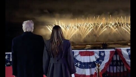 President-elect Trump & Melania Watch A Pre-Inauguration Fireworks Display In Virginia