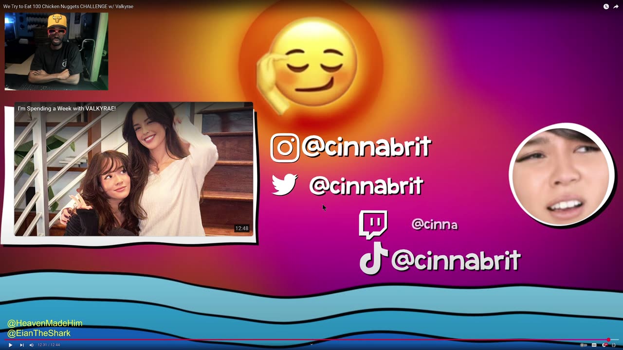 Cinna We Try to Eat 100 Chicken Nuggets CHALLENGE w Valkyrae reaction