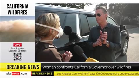 TWoman confronts California's Governor Over Wild Fires - He Runs away Shameful 😢😢