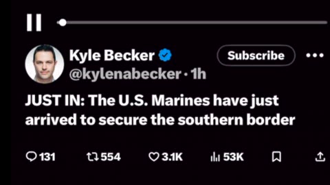 US MARINES Deployed To The Southern Border To Keep America Secure