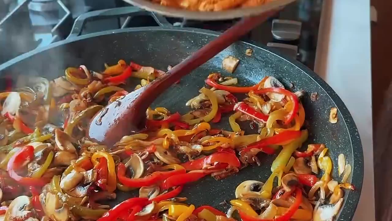 Chicken fajita bread 🥖 #cooking #abirzkitchen