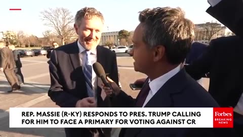 THOMAS MASSIE RESPONDS TO TRUMP'S CALL FOR HIM TO FACE PRIMARY FOR VOTING AGAINST CR