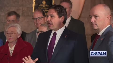 Republican Governors at Mar-a-Lago and Ron DeSantis really gives it to the media