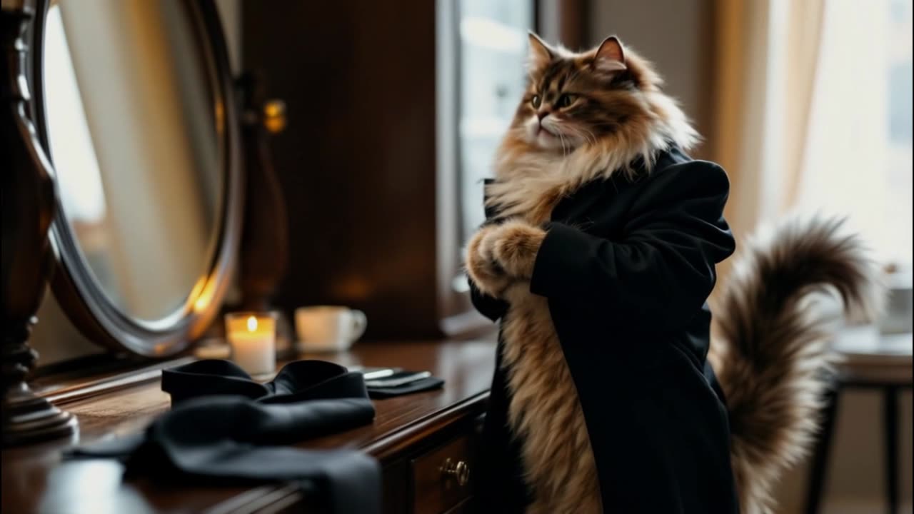 Maine Coon Cat Morning Routine!