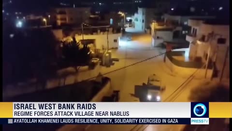 The Israeli regime’s troops raided the Qusra village, south of the city of Nablus