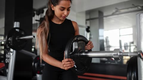 Young Lady Doing Exercise