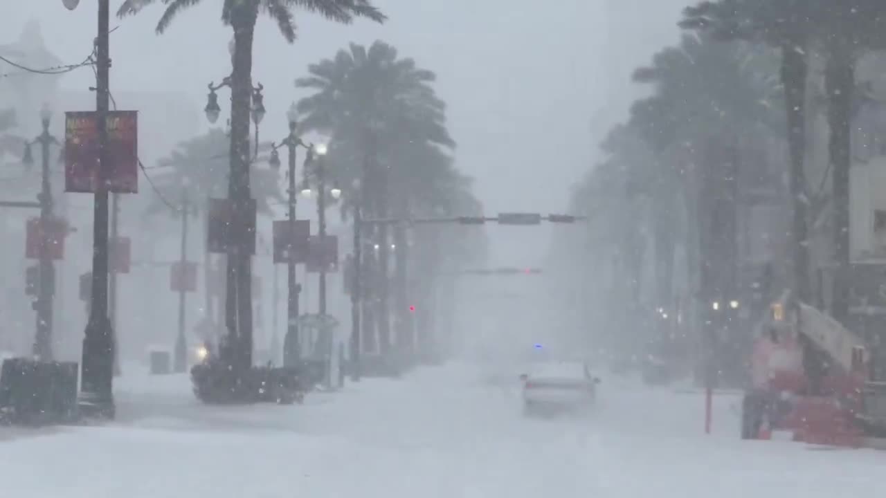 Heavy Snowfall Hits Subtropical New Orleans