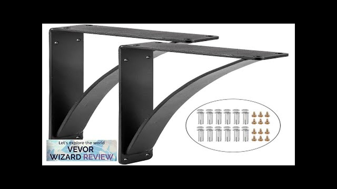 VEVOR Heavy Duty Shelf Brackets 2 Pack Floating Shelf Bracket 9x12x4" 450lbs Review