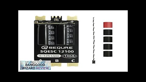 SEQURE 12100 Brushless ESC Electric Speed Controller 5-12S Power Supply 100A BLHeli_32 Review