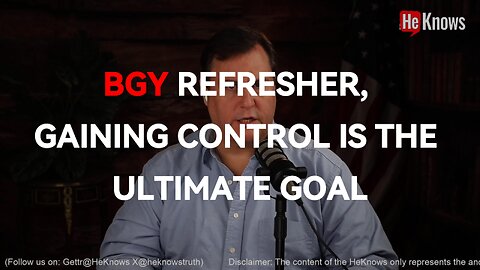 BGY refresher, gaining control is the ultimate goal