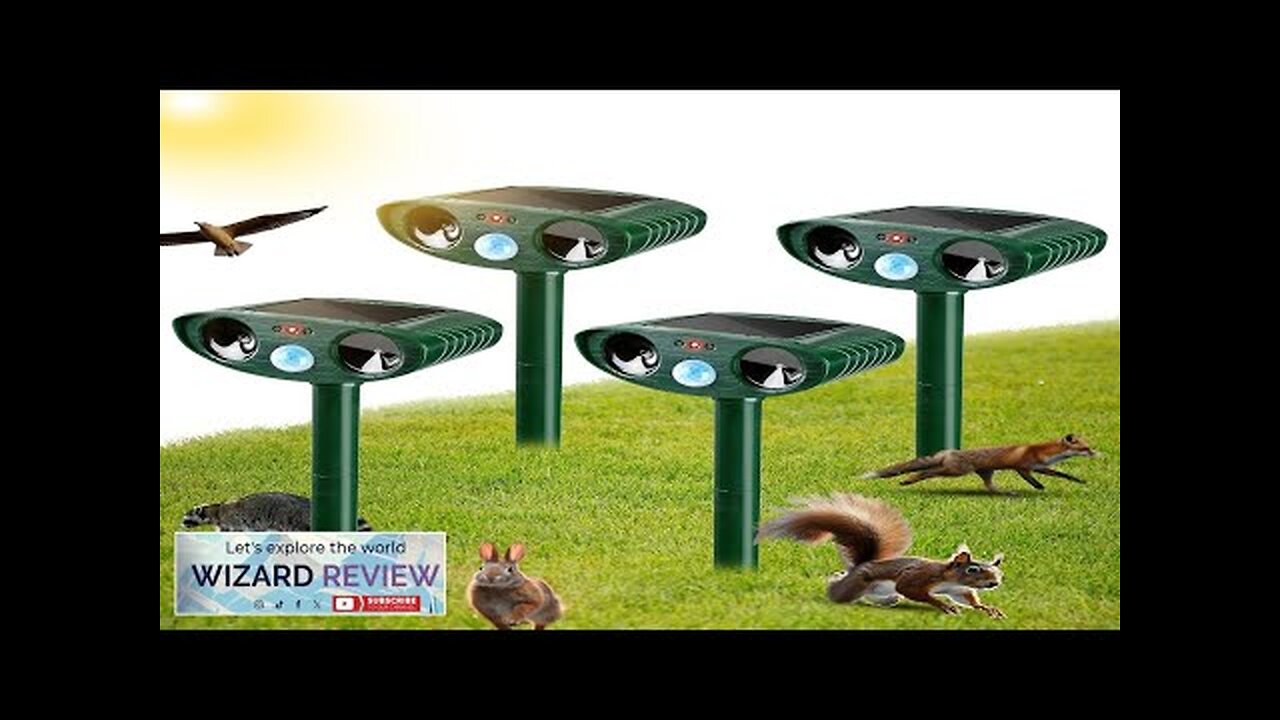 4 Pack Ultrasonic Animal Repeller Solar Animal Repellent Cat Repellent Outdoor Squirrel Review