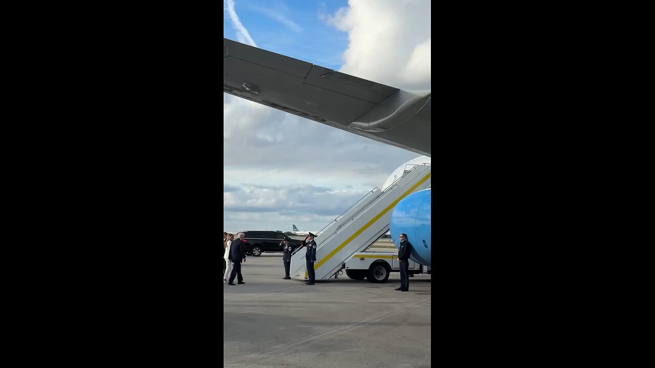 NOW: Donald, Melania, and Barron Trump board Air Force One for first time in 4 years.