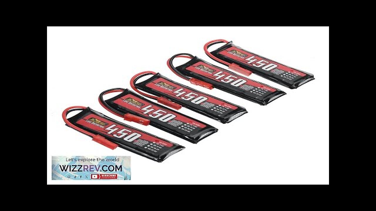 5 PCS ZOP Power 3.8V 450mAh HV 80C 1S LiPo Battery Review