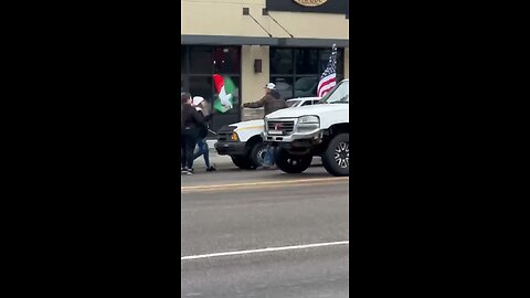 Watch as they harass a man flying an American flag on his truck in Idaho Falls, Idaho