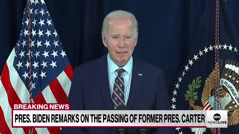 FULL SPEECH Joe Biden on the death of former President Jimmy Carter