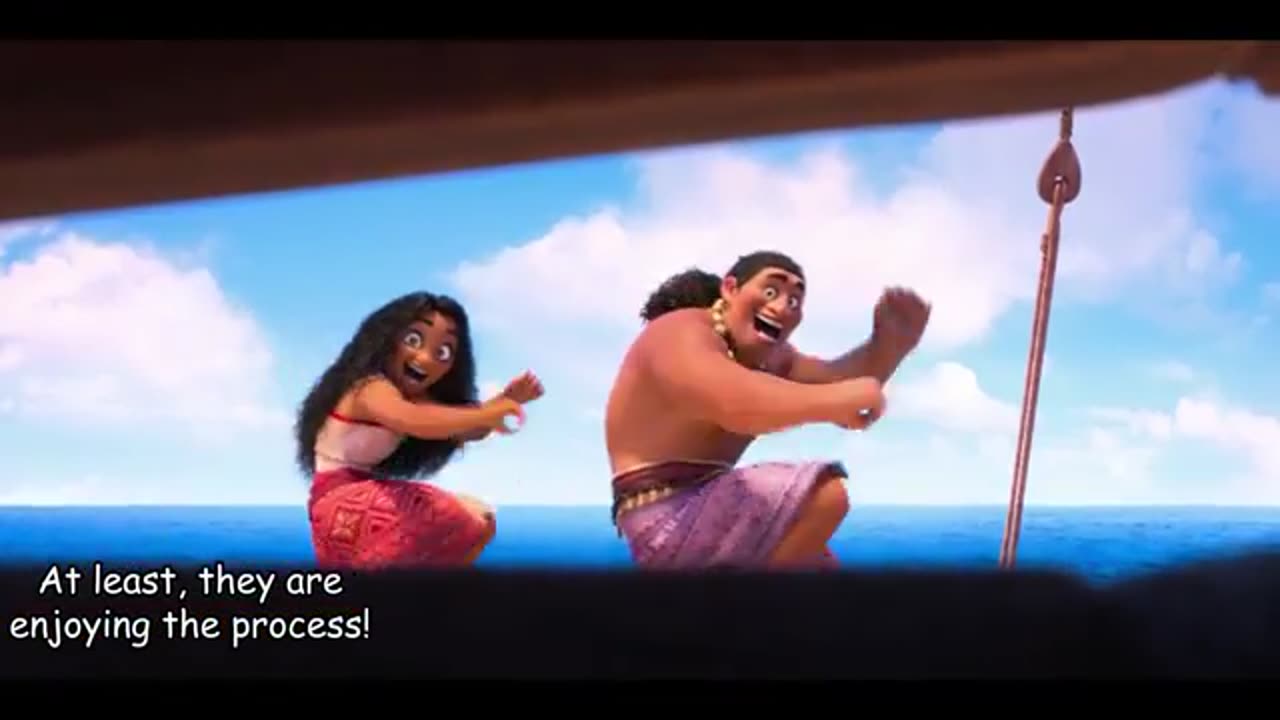 Moana 2 - Moana And Her Crew In The Ocean Scene Recap