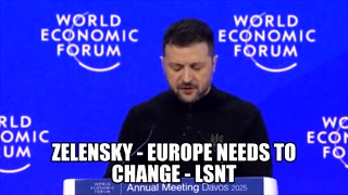 Zelensky - Europe Needs To Learn How To Take Care Of Its Self :Davos 2025