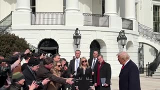 🔥President Trump is answering questions from the press ahead of his speech at CPAC.