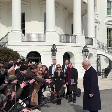 🔥President Trump is answering questions from the press ahead of his speech at CPAC.