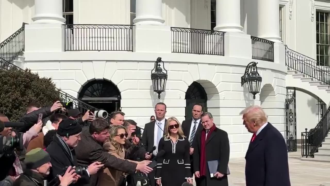 🔥President Trump is answering questions from the press ahead of his speech at CPAC.