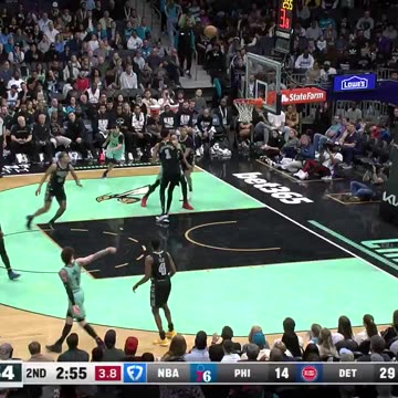 NBA - STOP IT, LAMELO. Just flicking it up from deep off 1 leg 🤷‍♂️