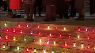 In Kyiv, hundreds of candles were lit on Maidan Nezalezhnosti in memory of the