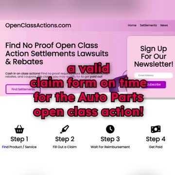 Auto Parts Class Action sending payments now!