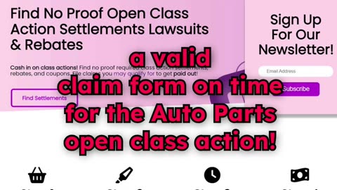 Auto Parts Class Action sending payments now!