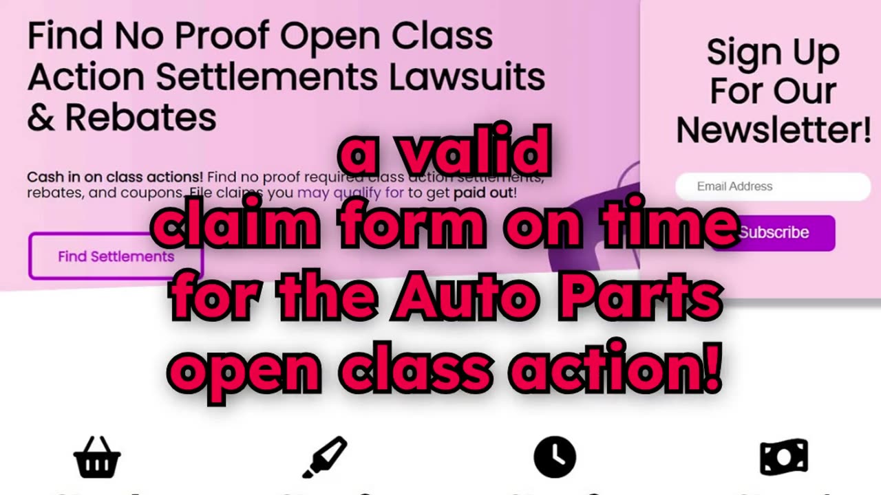 Auto Parts Class Action sending payments now!