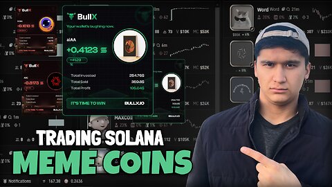 Day 2 of Trading Crypto Memecoins on BULLX - Beginner LIVE STREAM