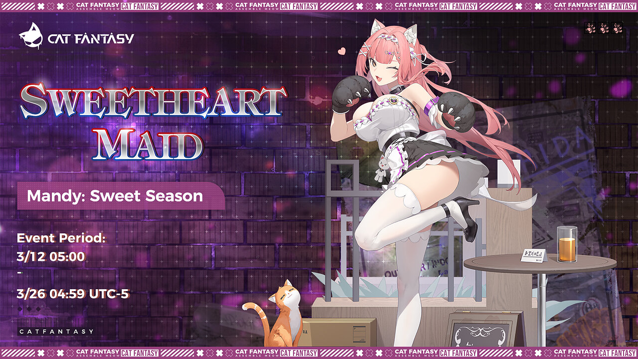 Cat Fantasy Half-Year Anniv Bannergameplay Mandy Sweet Season Sweetheart Maid