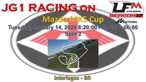 JG1 RACING on LFM - Mazda MX5 Cup - Interlagos - BR - Split 2