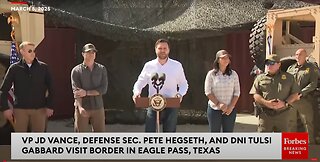 BREAKING NEWS: JD Vance, Pete Hegseth, And Tulsi Gabbard Hold Press Briefing At U.S.-Mexico Border