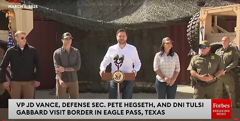 BREAKING NEWS: JD Vance, Pete Hegseth, And Tulsi Gabbard Hold Press Briefing At U.S.-Mexico Border