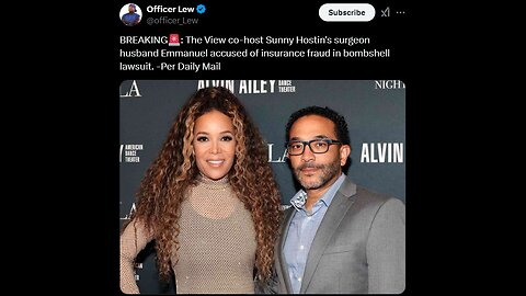 Sunny Hostin’s Surgeon Husband Accused of Participating in Elaborate Insurance Fraud Scheme