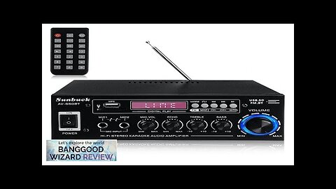 Sunbuck AV-660BT 2000W bluetooth 5.0 Audio Power Amplifier EQ Stereo AMP Car Review