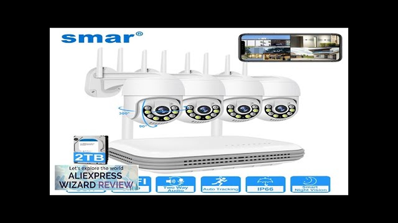 Smar 8CH NVR 5MP Wireless Camera Kit Ai Humman Detect Outdoor 3MP Review