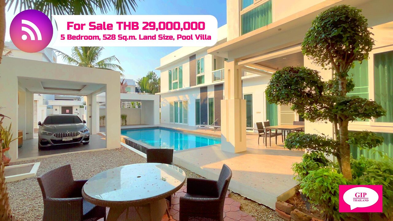 Pool Villa, 5 Bedroom, Jomtien, Thailand, THB 29,000,000 For Sale