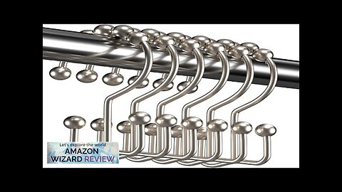 Titanker Shower Curtain Hooks Rings Rust Resistant Metal Double Glide Shower Hooks Review