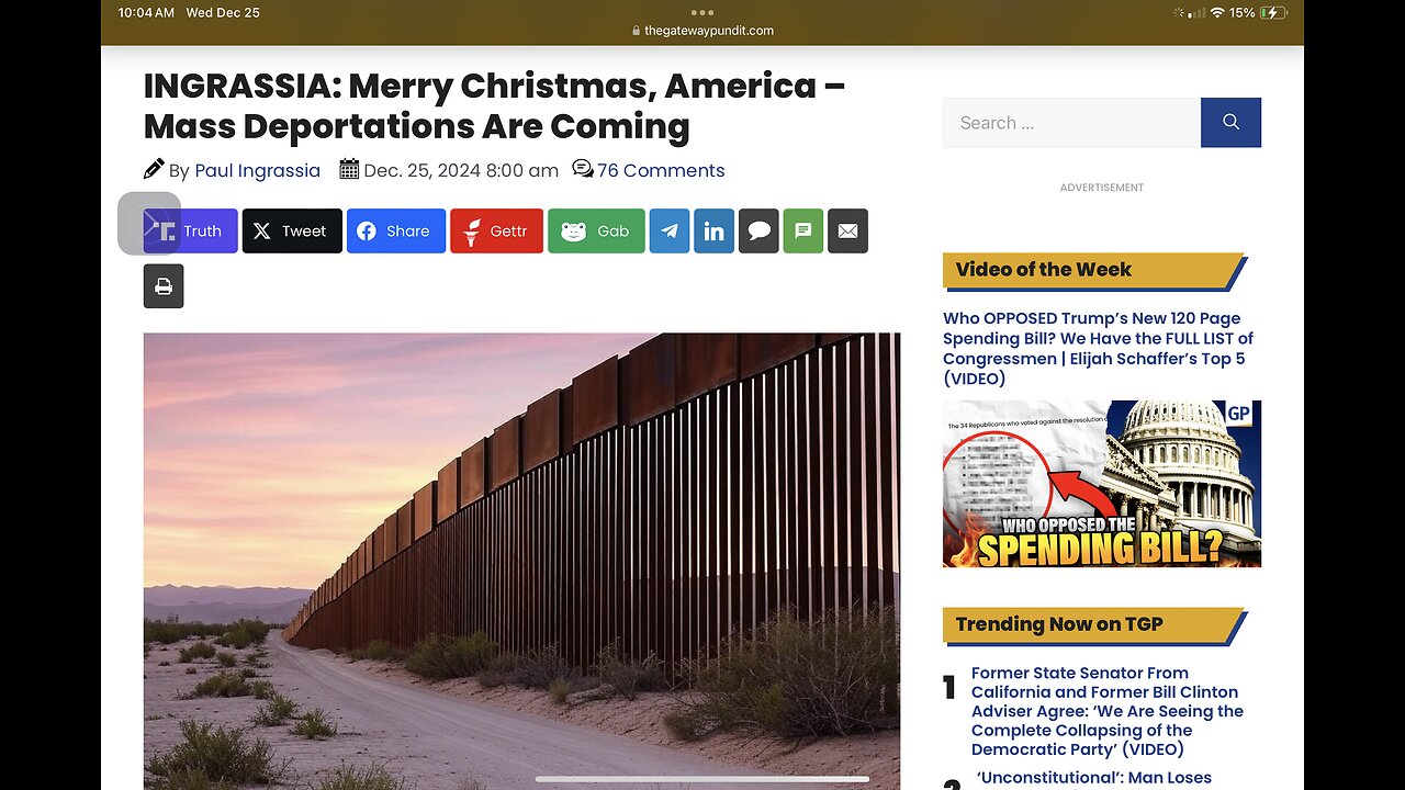 INGRASSIA: Merry Christmas, America – Mass Deportations Are Coming