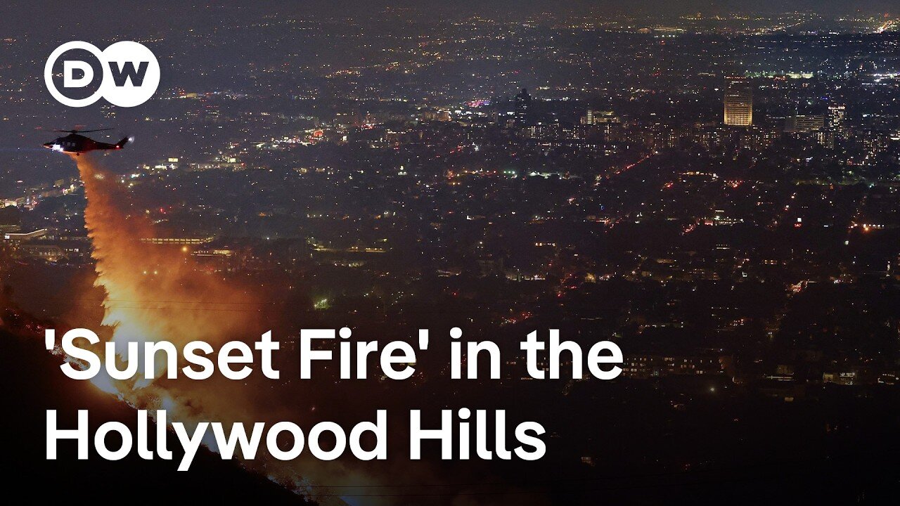 LA wildfires update: Iconic landmarks threatened by new Hollywood Hills ...