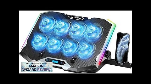 ICE COOREL Gaming Laptop Cooling Pad with 8 Cooling Fans Laptop Fan Review