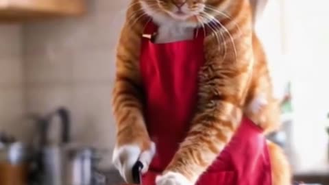 Chef Cat: Funny Adventures in Cooking Chicken!"