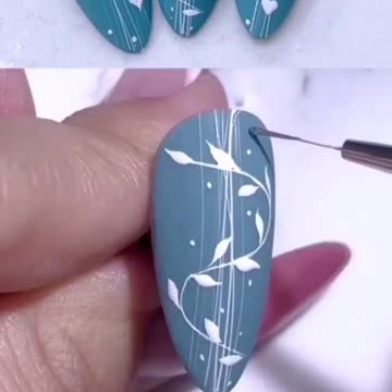 Best leaf nail art design
