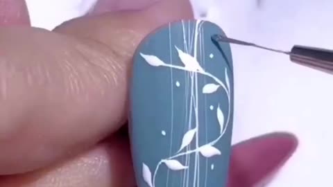 Best leaf nail art design