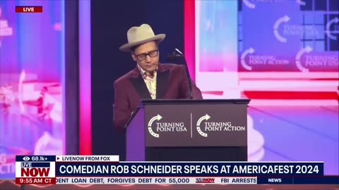 FULL SPEECH Rob Schneider delivers remarks at AmericaFest 2024.