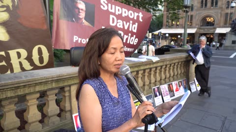 Dr My Le Trinh (suspended) speaking at Sydney Town Hall, 07-Feb-2025